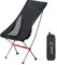 Naturehike Tragbarer Campingstuhl Ultraleichter Klappstuhl, Schnelle Demontage und Montage, Zum Angeln, Picknick, Outdoor, Wandern (Schwarz Large)
