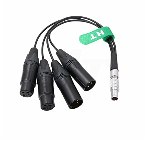 10pin to 3pin XLR Breakout Audio Cable for Atomos Shogun Inferno, Ninja Inferno, Shogun Flame, Shogun (IO-S10pin)