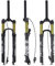 BOLANY 26/27,5/29 MTB Fahrrad Federgabel, Magnesiumlegierung, konisches und gerades Rohr Vordergabel (manuelle Verriegelung – Fernbedienung), Schwarz/goldfarben, 29