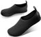 JOTO Escarpines Acuáticos de Secado Rápido para Hombre Mujer Niño, Calcetines Antideslizantes Tipo Descalzo para Playa, Natación, Buceo, Surf, Kayak –Negro 40 EU