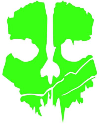 Decus Shop Call of Duty Ghost L 0124 (neon grün) // Sticker OEM JDM Style Aufkleber
