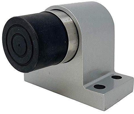 ZEROplus Heavy Duty Spring Loaded Doorstop, Silver Sprayed Finish, for Doors up to 100kg, Z2018HD