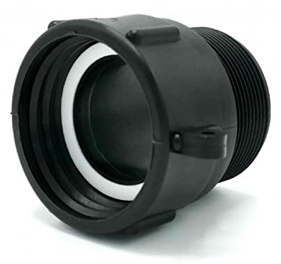 STEMAX-Wassertechnik IBC Übergang Innengewinde x Zoll Außengewinde, IBC Container Wassertank Adapter Armaturen, Größe: 2 IBC S60x6 IG - 1 1/2 AG