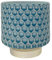 Nordring Retro Übertopf Vintage Pflanztopf für Zimmerplanzen Blumentopf Goldy M (12,5 cm ø), Sky Blue, Keramik