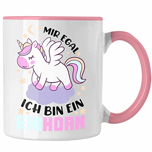 Trendation - Mir Egal Ich Bin Ein Einhorn Tasse (Rosa)