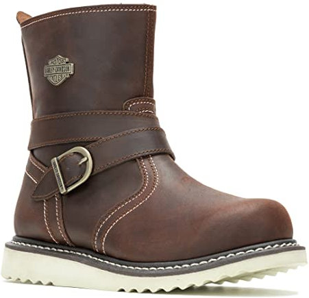 Harley-Davidson Jaynes, stivali da donna a metà polpaccio, 17,8 cm, Marrone, 40.5 EU