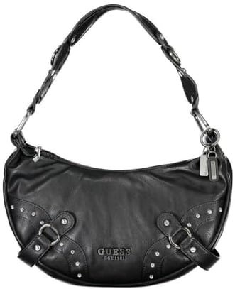 GUESS Damen Natalya Hobo, Umhängetasche, Schwarz