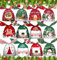 120 Stücke Geschenktüten Weihnachten, 12 Motive Hasen Ohren Candy Tüten, Geschenkbeutel, Weihnachtstüten zum Befüllen, Süssigkeiten Beutel, Geschenkverpackung Taschen