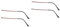 HOMSFOU Brille Titanflex Bügel 2 Paar Brillenbeine Ersatzbrille Bügelbügel Lesebrillenbügel Armband-set Brillenarmbeine Aus Metall Ersatz-brillenbügel Für Brillen Jahrgang Brillengestelle