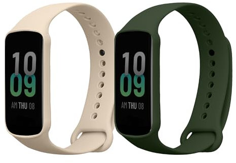kwmobile 2x Cinturino TPU Silicone Fibbia Compatibile con Amazfit Band 7 Cinturino - Cinturini 14-22 cm