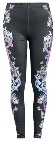 Full Volume by EMP Damen Schwarze Leggings mit großem Print