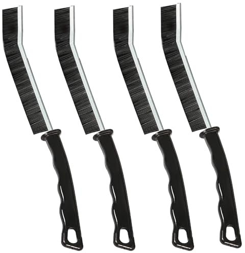 4pcs Multifunctional Long Thin Slim Small Detail Cleaning Brush, Hard Bristle Crevice Cleaning Brush (Black Brush) (Black Brush)