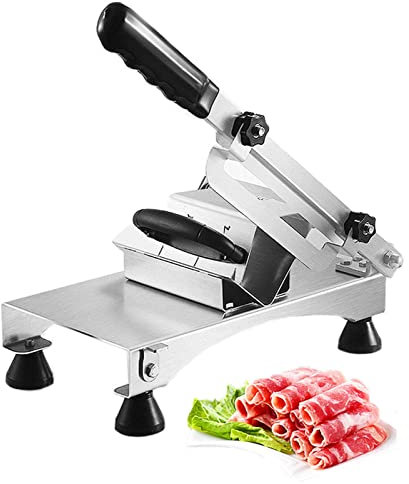 Manual Frozen Meat Slicer Hand Meat Slicing Machine Beef Mutton Roll Meat Cheese Slicer Stainless Steel Meat Slicer