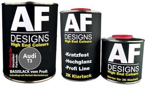 Vernice per auto adatta per Audi T3, grigio nardo, 1,25 l, set di vernice di base, pronto a spruzzare