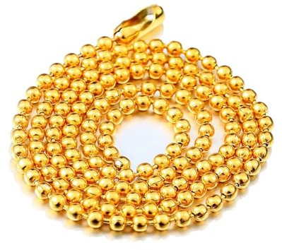 Calefee 24 inch Ball Bead Chain, Stainless Steel Chain Necklace for Women 3mm Width Punk Necklace for Women