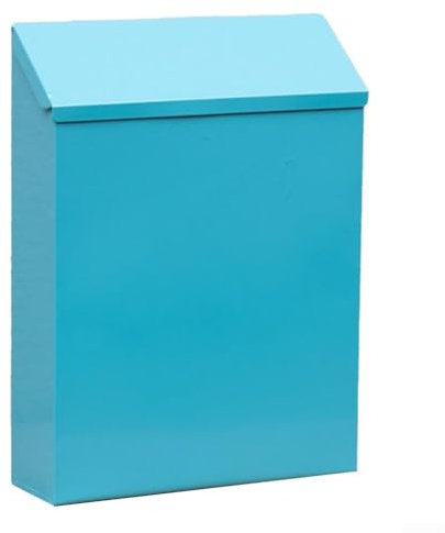 2 Keys Wall Mounted Mailbox, Vintage Steel Post Box Creative Mailbox, Reliable Locking System, For Homes, Offices, Or Community Areas(Blue)