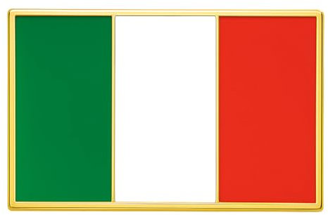 Pin's Bandiera Italiana | Pini Italia Rettangolo | Pin Tricolore Patch Spilla Bandiera Nazionale Oro, Unique, Zinco