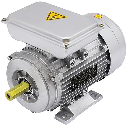 Motore elettrico professionale, motore elettrico monofase, 750 W, 240 V, 1380 giri/min, albero da 19 mm, per betoniera, alluminio, classe di protezione IP55, per ventilatori, pompe, macchine utensili