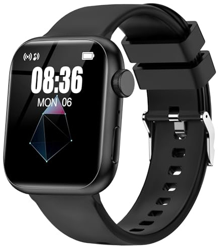 zaisia Smartwatch Uomo Donna con Chiamare/Rispondere, 2.01 Molteplici modalità Sportive Orologio Smartwatch con Contapassi/Sonno/Cardiofrequenzimetro, IP68 Orologio Intelligente per Andorid iOS