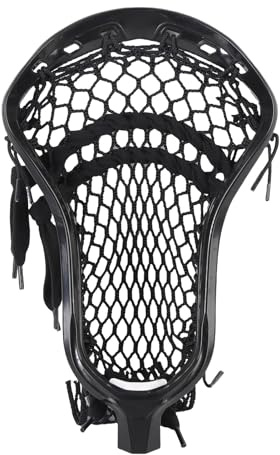 Ejoyous Tête de Crosse de Lacrosse, Tête de Rechange Tressée en Nylon for Entraînement et Match (Black)