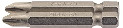 Draper Cross Slot Insert Bit, 1/4 Hex, 50mm Long, No.2 (Pack of 2) 64237