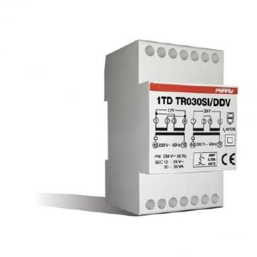 Perry 1TDTR30SI/DDV Trasformatore 30Va Servizio Intermitente, Bianco