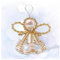 Engel-Bastelset  Arielle Perlen-Engel Basteln DIY Tannenbaum-Schmuck Gold/Weiß