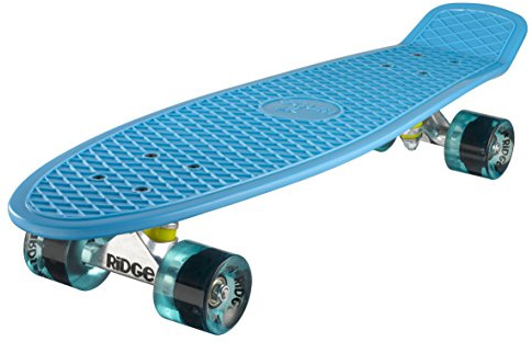 Ridge PB-27-Blue-ClearBlue Skateboard, Blue/Clear Blue, 69 cm