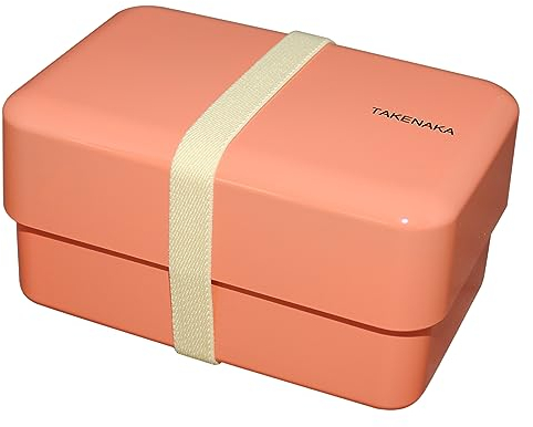 Takenaka Bento Kunststoff, 16.4 x 10,7 x 9 cm, Korallenrot, 16.4 x 10.7 x 9 cm