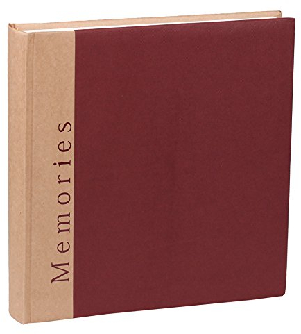 Memories Fotoalbum in 30x30 cm 100 weiße Seiten Jumbo Foto Album Buchalbum: Farbe: Rot