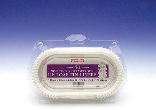 Caroline Packaging Loaf Tin Liners (40) 1lb