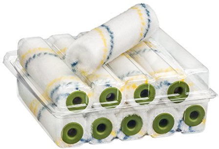 50 x Colorus Lackierrollen Nylon 10 cm 6 mm Flor | Nylon Malerrolle für dünnflüssige lösemittelhaltige Lacke | Farbroller für feine Oberflächen | Malerwalze Farbwalze