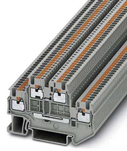 PHOENIX CONTACT PTTB 1,5/S Doppelstockklemme, Push-in-Anschluss, Grau, 0.14 mm² - 1.5 mm² Querschnitt, 3.5 mm Breite, 50 Stück, 3208511