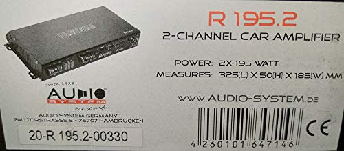 Audio System R 195.2-2 canali amplificatore ad alte prestazioni