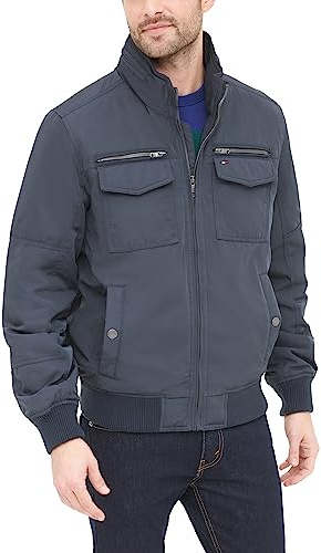 Tommy Hilfiger Veste Bomber Résistante À L'eau (Standard et Grande Taille) Veste bomber performance Homme