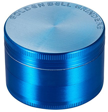 LIHAO Pollen Grinder Crusher für Spice,Kräuter,Gewürze,Herb,Kaffee 4-teiliges Set mit Pollen Scraper (Blau)