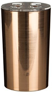 Premier Housewares 1601576 Shine Toothbrush Holder - Rose Gold, 7 x 7 x 12 cm
