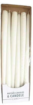 CERERIA DI Giorgio risthò Kerzen konisch-Kerzenhalter, Wachs, Creme, 2.2 x 40 cm, 6 Stück