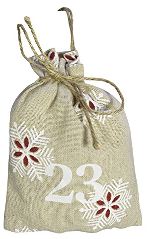 foolonli Adventskalender Säckchen Braun Beige 250cm lang Weihnachten