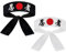 Sunrise Kitchen Supply Haarband zum Binden aus Baumwolle (1 weiß + 1 schwarz) für Sport / Übung / Kochen (Ninja)