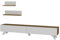 moebel17 TV Board Lowboard Fernsehtisch Fernsehschrank Sideboard, Fernseh Schrank Tisch für Wohnzimmer I Weiß Walnuss I Amerika 1667 I 180 x 29,5 x 32,6 cm