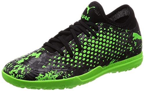PUMA Herren Future 19.4 TT Fußballschuhe, Black-Gray-Green Gecko