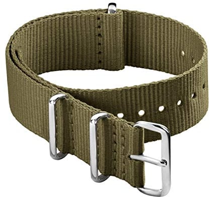 Archer Watch Straps - Klassische NATO Nylon Uhrenarmbänder (Oliv, 18mm)