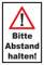 Melis-Folienwerkstatt Aufkleber Bitte Abstand halten - 30x20cm – 20 VAR S00100-012-A