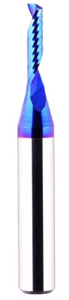 Jiiolioa SO111 O Single Flute Up Cut CNC Router Bits with Mirror Finish 1/4 Shank 1/8X1/2X1/4X2