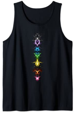 Chakra Regenbogen Yoga Meditation Symbol Spirituell Fraktal Tank Top