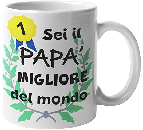 Colorfamily Taza Mug papá – Idea regalo papá – Sei la meglio del mundo