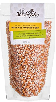 Joe & Seph's Popping Corn Kernels, XX-Large Bag 1kg MUSHROOM POPPING CORN (Packing may vary).