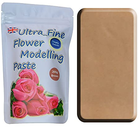 Simply Heaven Sugar Flower Paste - Sugarcraft Gum Paste Florist Modelling Paste 200g (Brown)