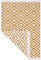 Fashion4Home Teppich Läufer - Tepiche für Wohnzimmer, Schlafzimmer, Küche, Kinderzimmer, Badezimmer - Boho Kelim - Läufer Flur, Trio-Gold-Weiß, Größe: 140x200 cm